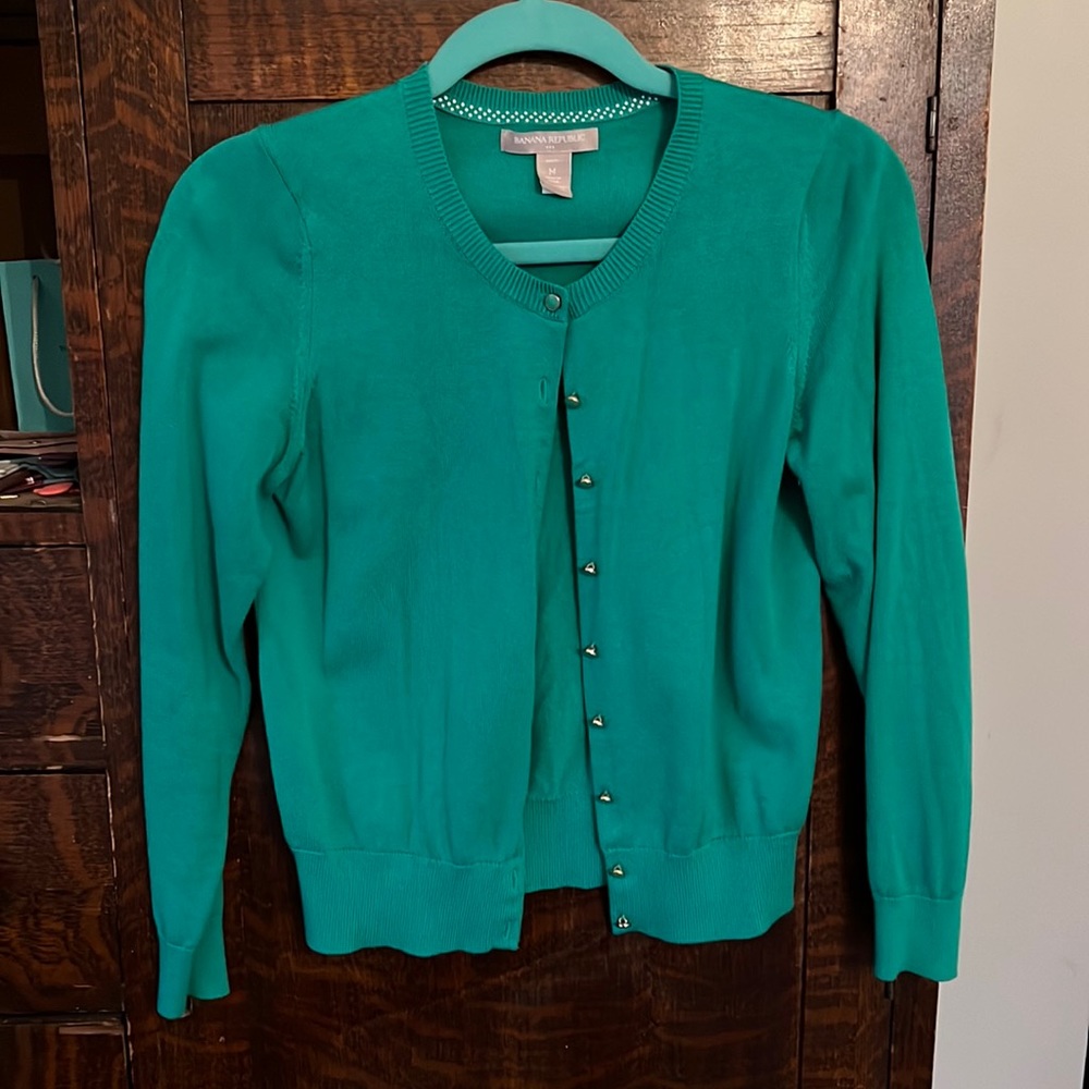 Kelly Green 3/4 sleeve cardigan